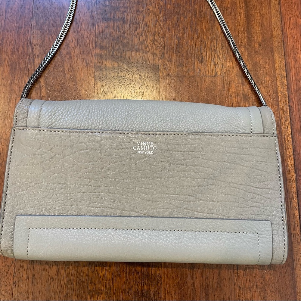 Vince Camuto Grey Convertible Clutch NWOT
